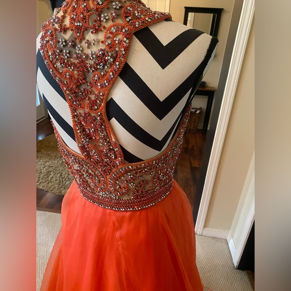 SALE!!! CORAL Jovani COUTURE Ball Gown from Henri's - Picture 17 of 17